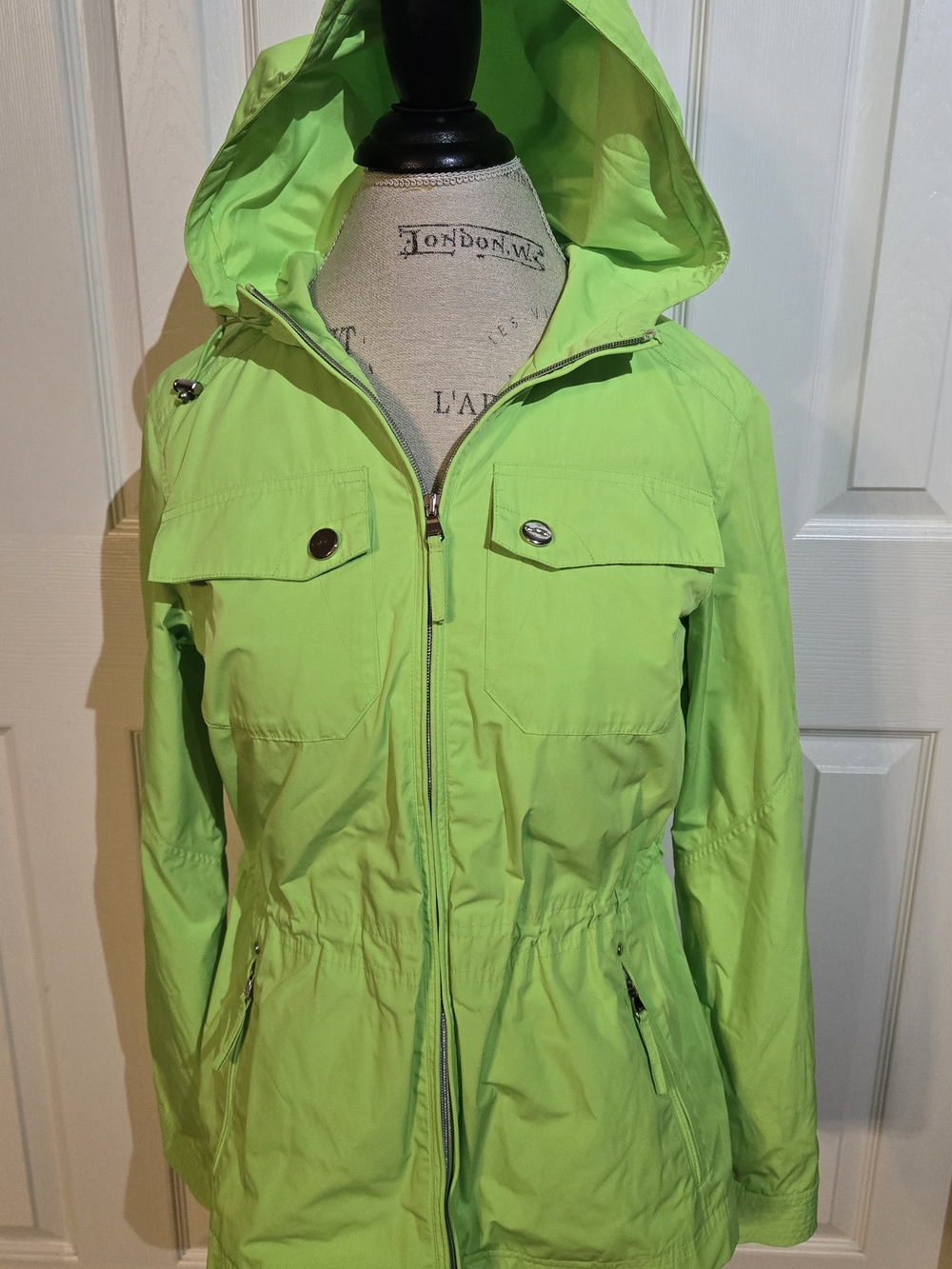 Vintage Ralph Lauren L-RL Active Neon Lime Green Hooded Jacket M